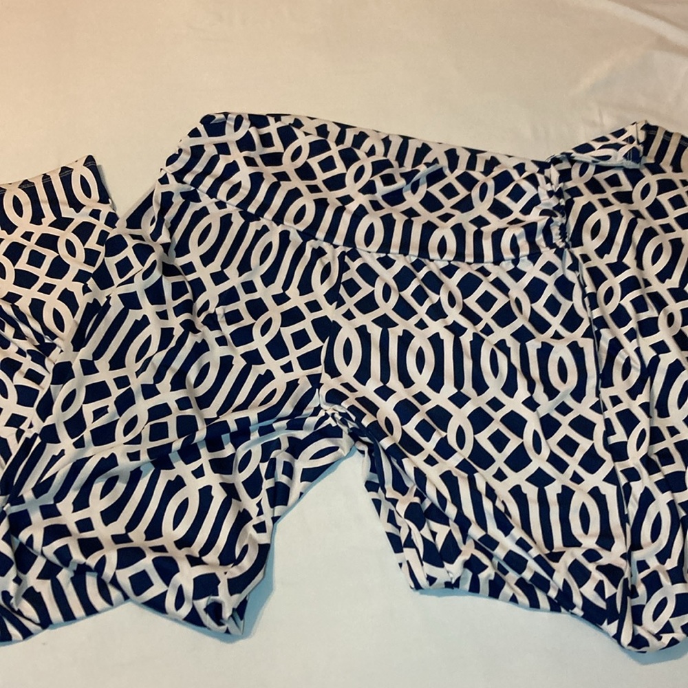 Navy Blue and White Mud Pie Womens Palazzo Pants size large (12-14)
